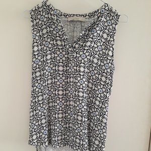 Ann Taylor sleeveless black and white, PS